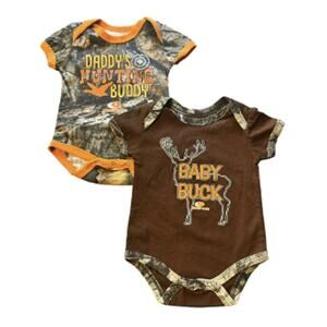 Mossy Oak Baby Boys Hunter Creeper, 2-Pack, Size 3/6 Month